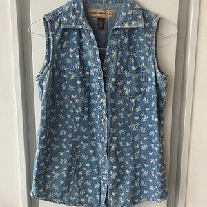 Bit & Bridle denim top - M